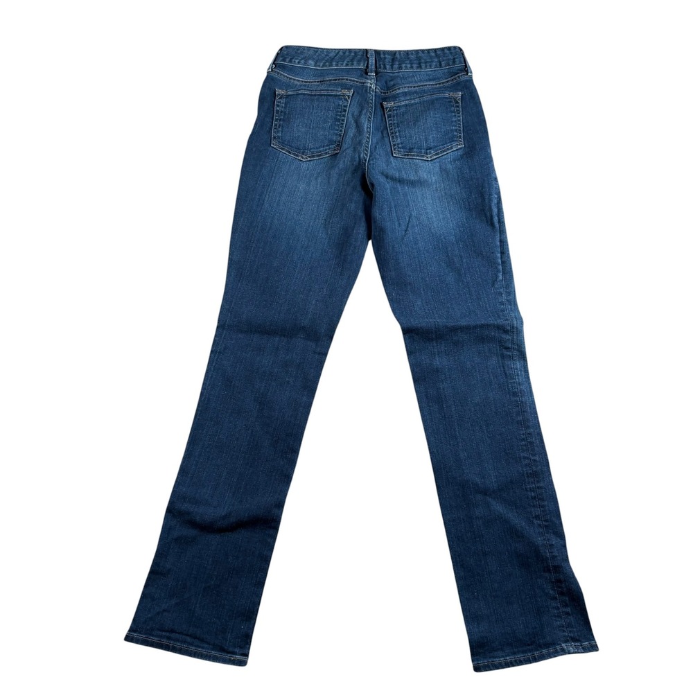 Eddie Bauer Straight Jeans Womens S0 Blue Slightly Curvy Dark Denim Normcore - Picture 3 of 7